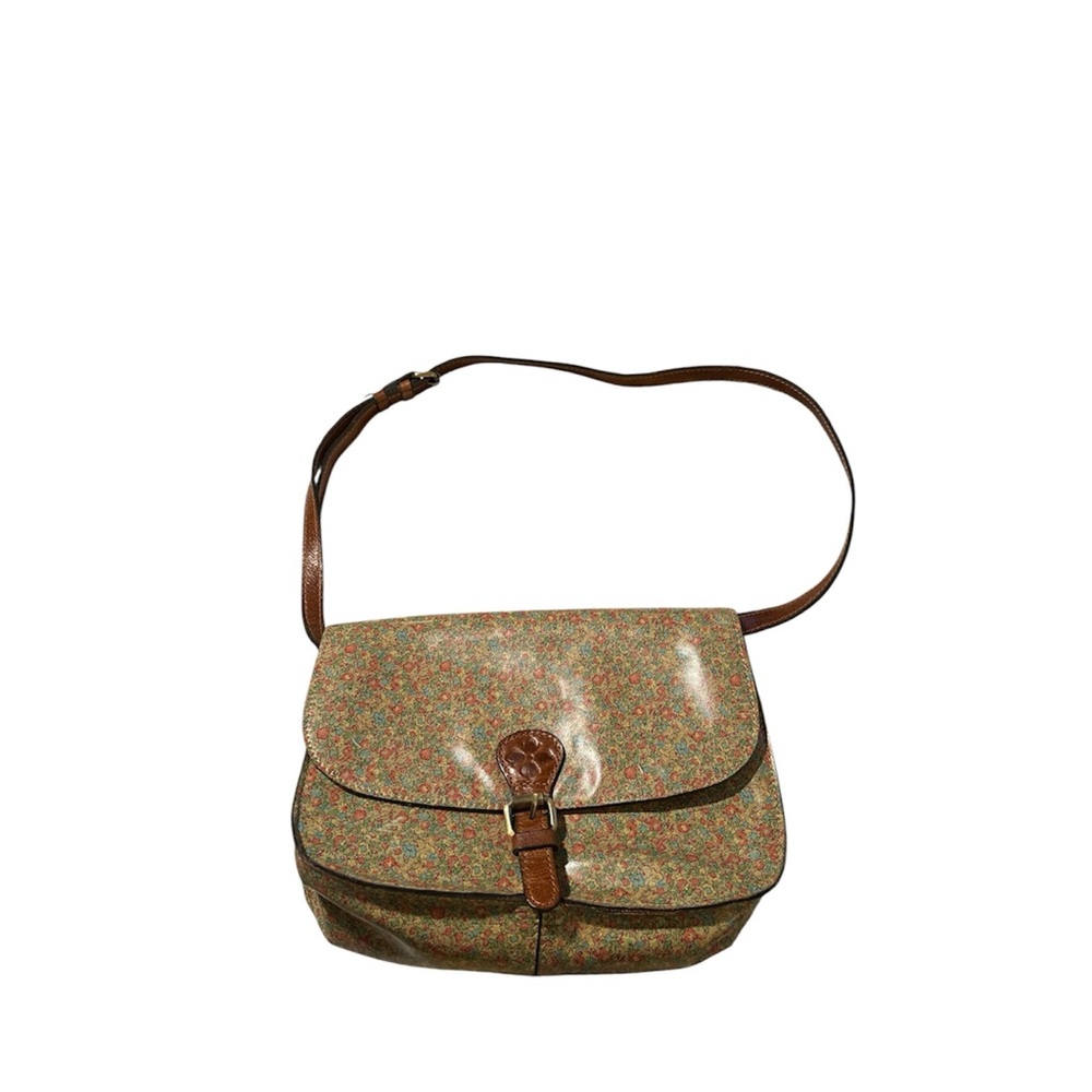 Patricia Nash Brown Crossbody Bag with Vintage Leather Accents